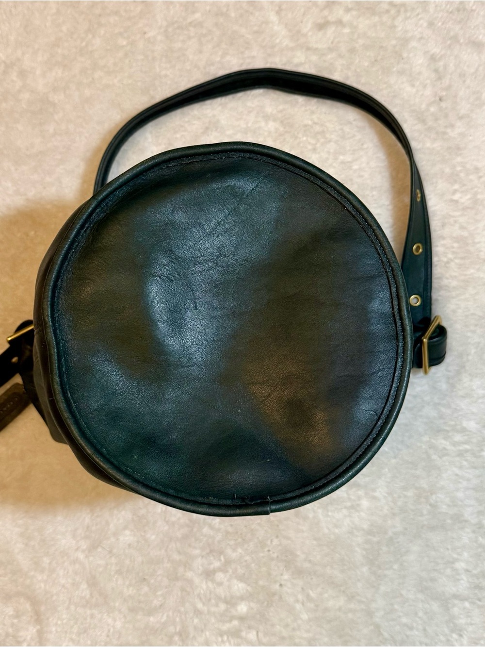 RARE! Vintage Coach Legacy XL Duffle 9085, Bottle Green Leather, Great Condition - Picture 4 of 14
